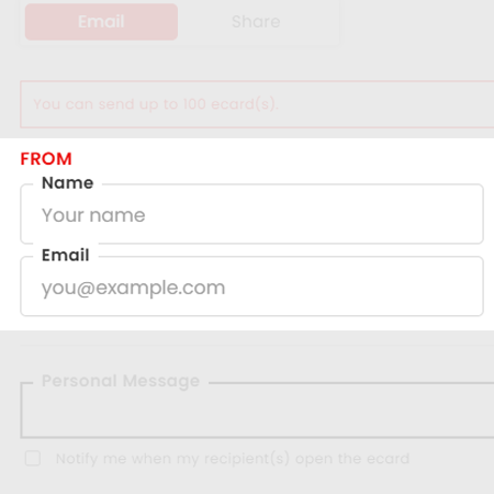 Copy reads: From Name Email