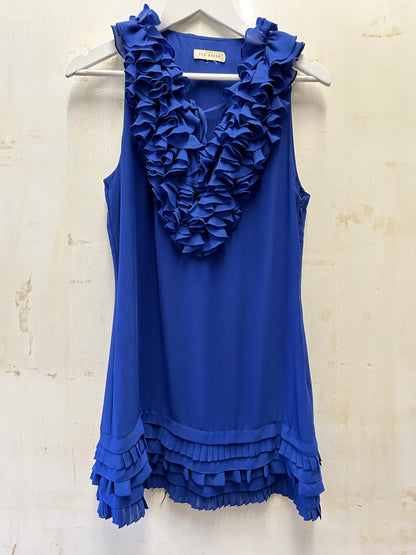 Ted Baker Blue Ruffle Dress, size 3 , 12