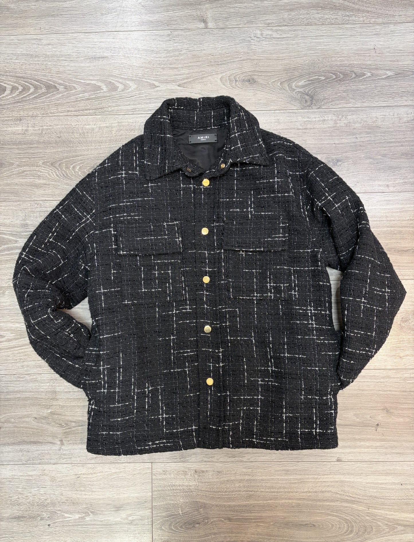 Amiri Black Patterned Men's Jacket Size Oversized XS (UK 34)