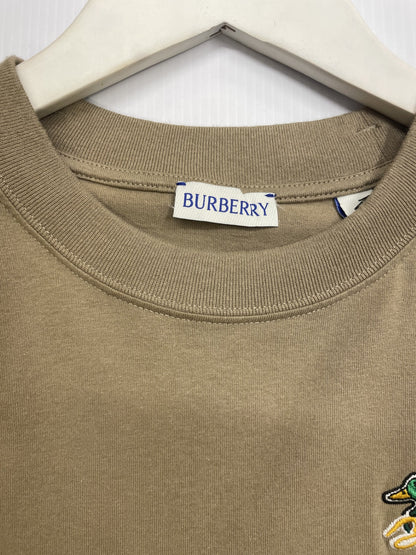 Burberry Khaki Duck Embroidered T-Shirt Size XS