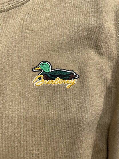 Burberry Khaki Duck Embroidered T-Shirt Size XS