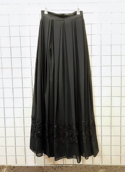 Chris Clyne Vintage Black Maxi Skirt size S