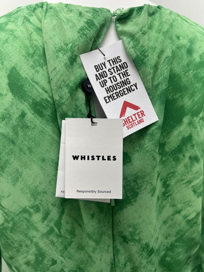 Whistles Green Mesh Dress Size 16 BNWT