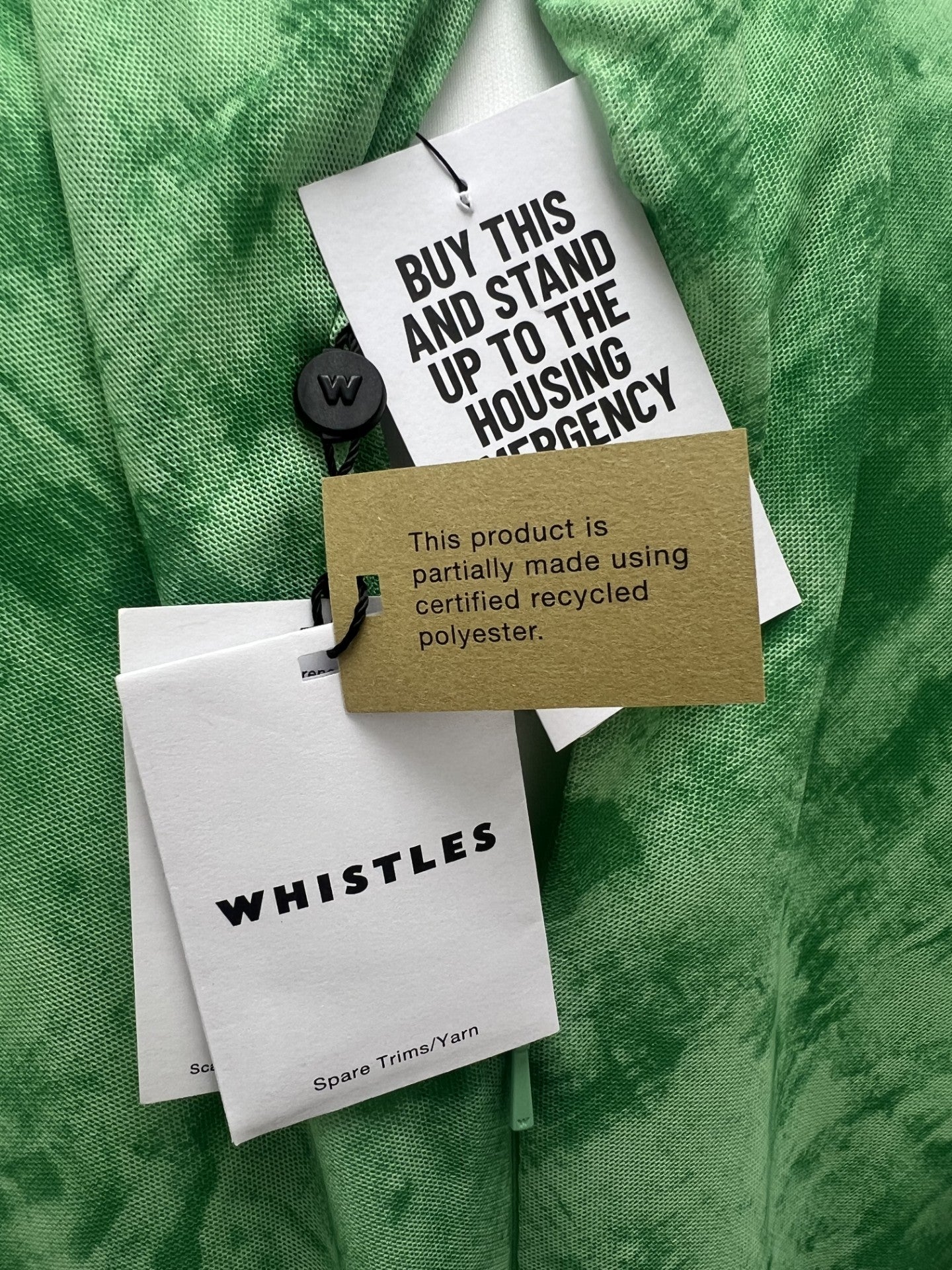 Whistles Green Mesh Dress Size 16 BNWT