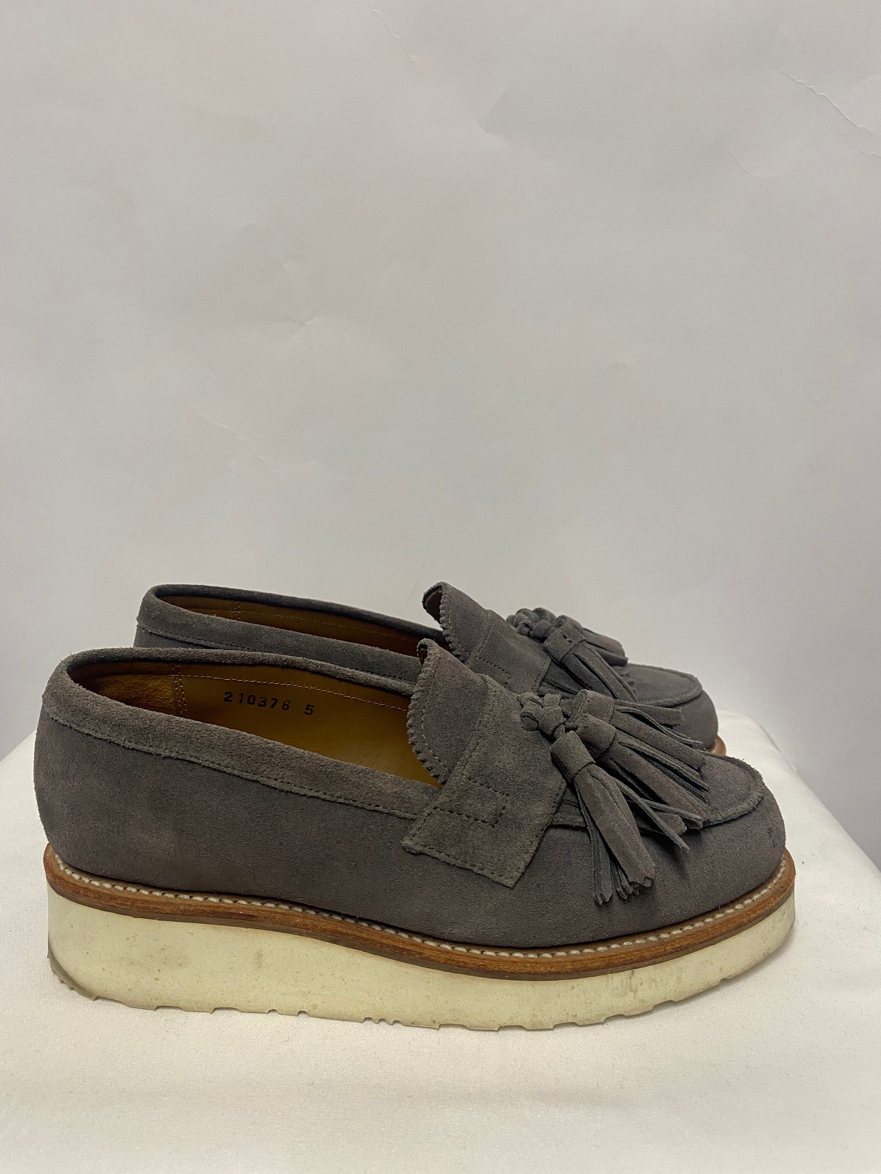 Suede slip sale on platform shoes