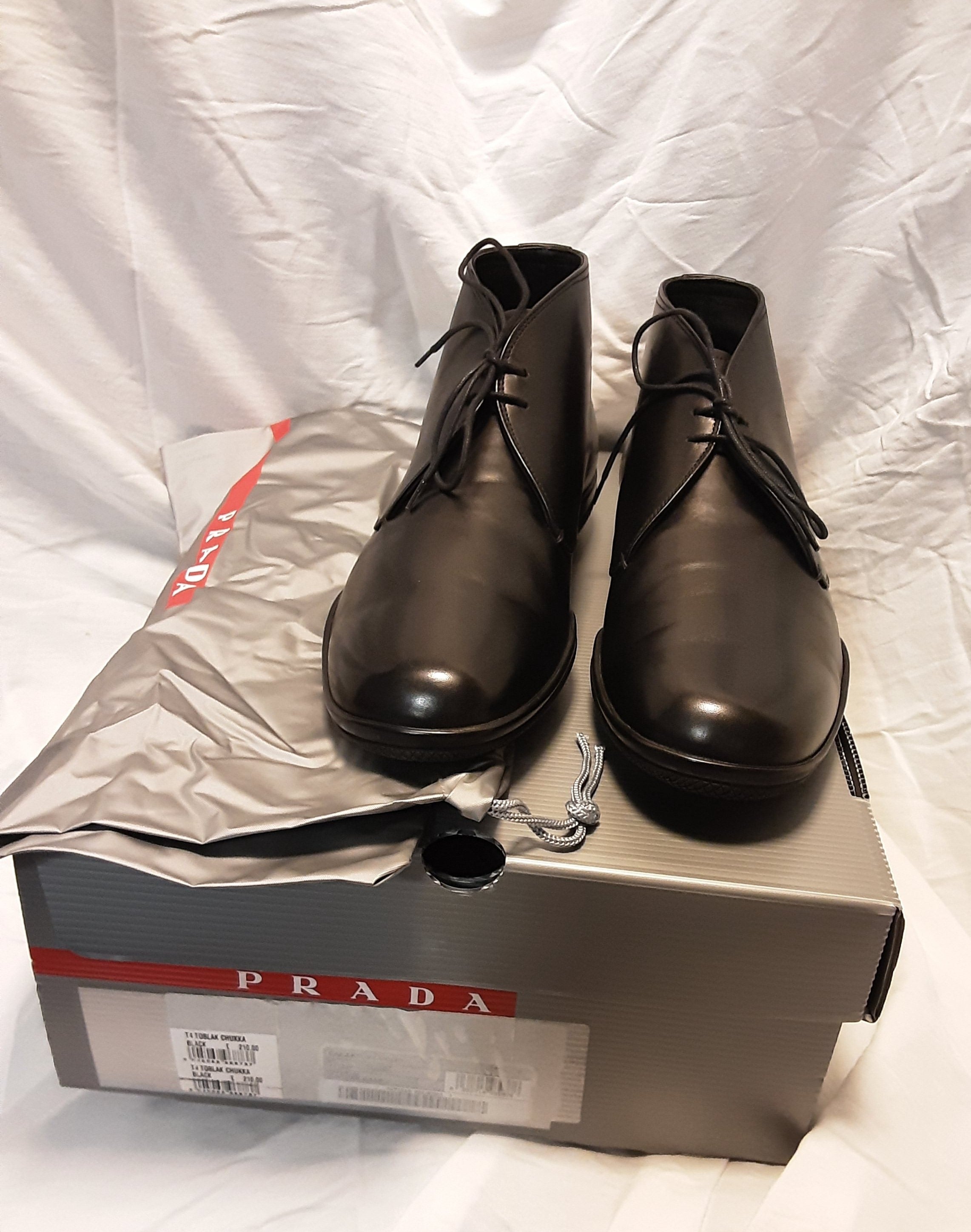 PRADA Mens Black Leather Boots Size 7 – Shop for Shelter