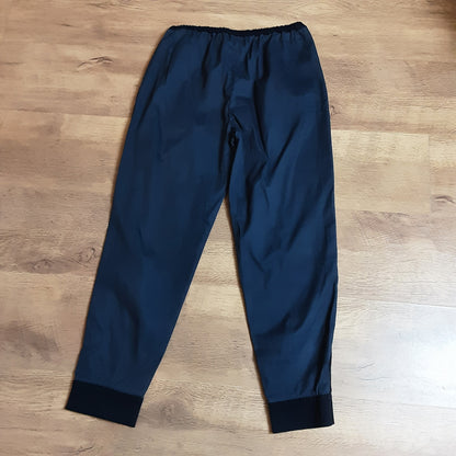 Marni Cotton and Silk Navy Trousers Size 10