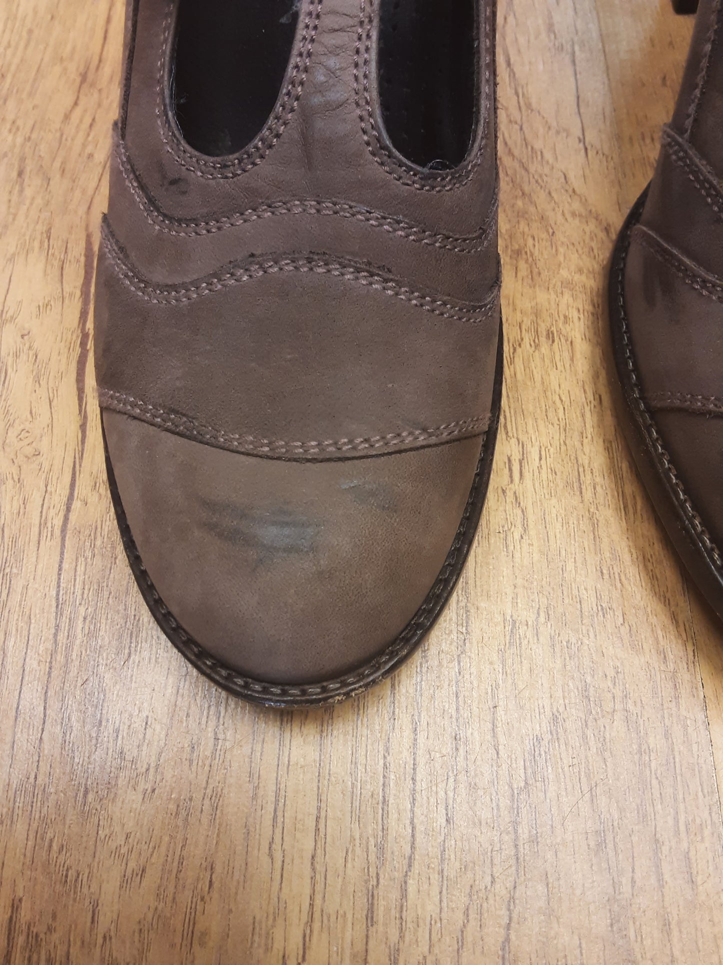 Belstaff Brown T-Bar Heeled Shoes w/Buckles Size UK 4 (EU 37)
