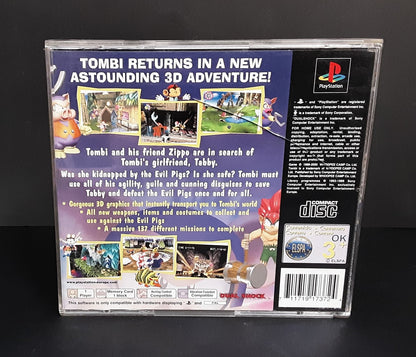 Sony PlayStation 1 PS1 Tombi 2 Game Black Label with Manual