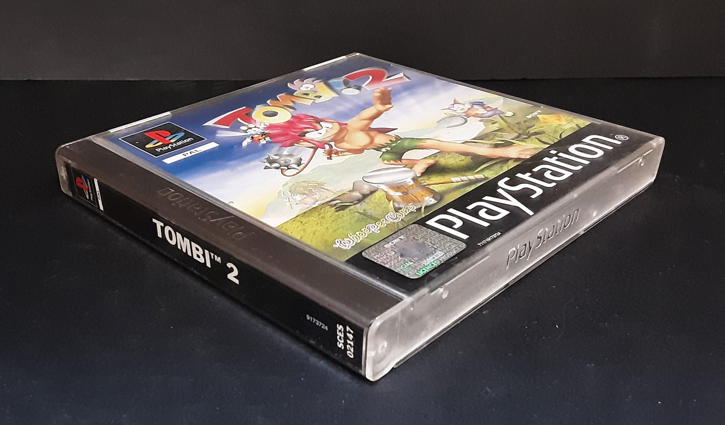 Sony PlayStation 1 PS1 Tombi 2 Game Black Label with Manual