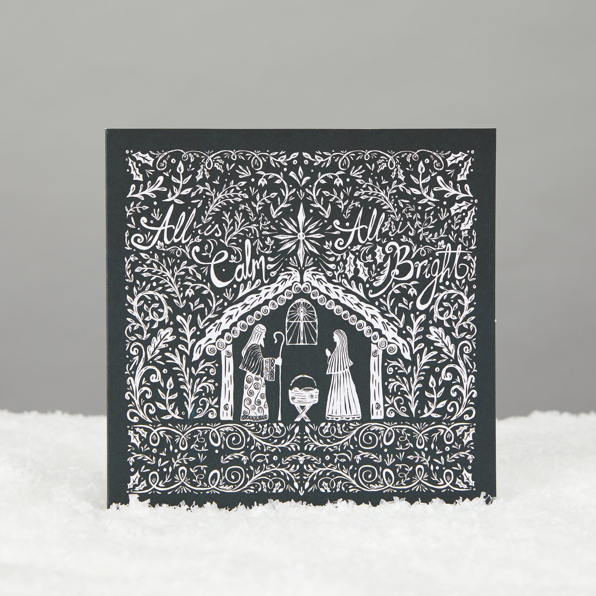 Square Religious Christmas card 