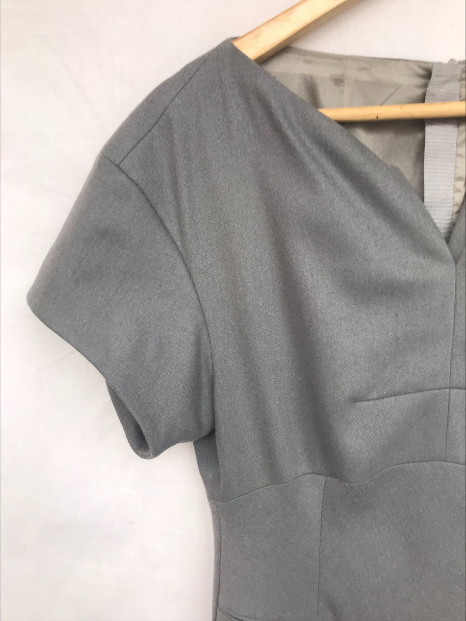 Hugo Boss Grey Wool Blend Business Dress Size UK 6