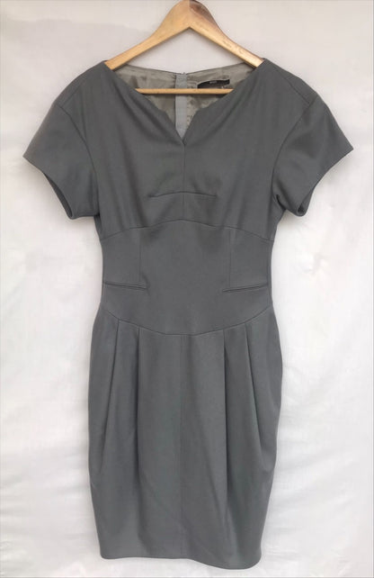 Hugo Boss Grey Wool Blend Business Dress Size UK 6