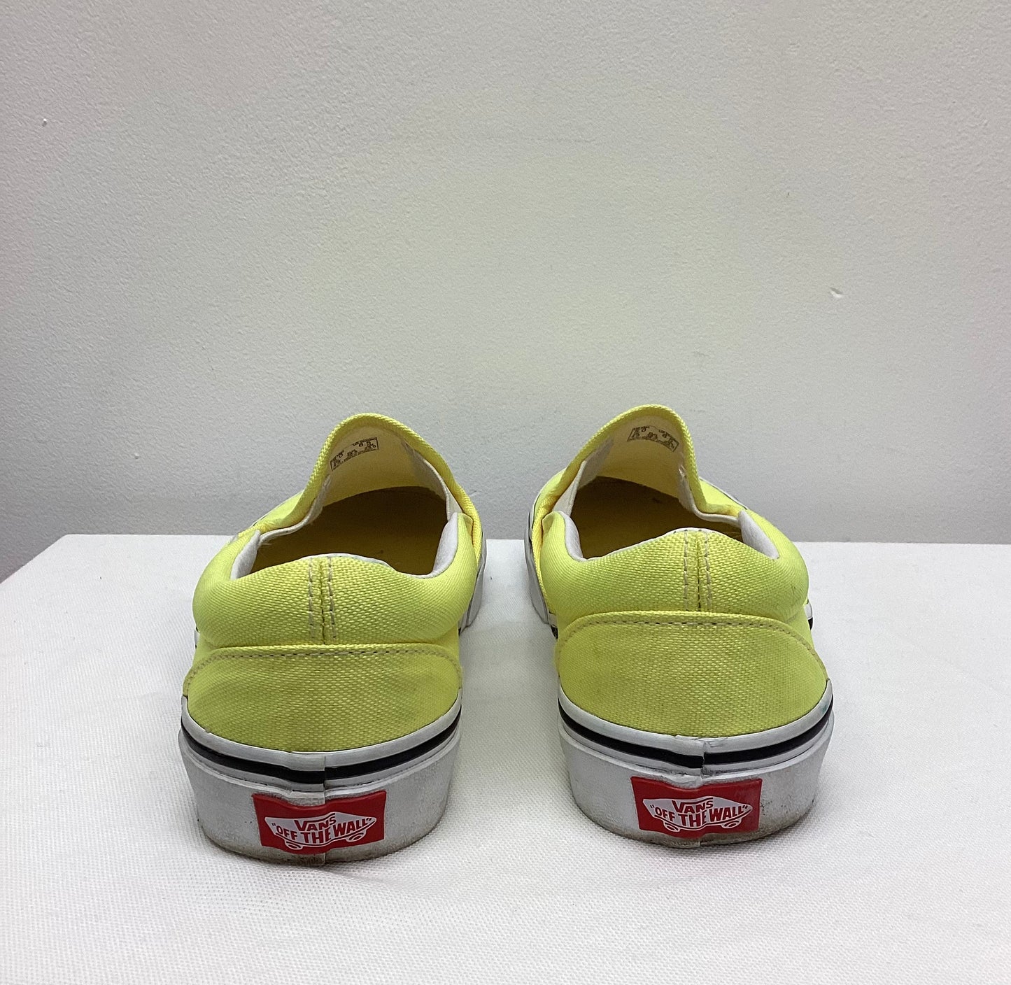 Vans Classic Canvas Slip On Neon Lemon Yellow Trainer Shoes UK 4 EU 36.5