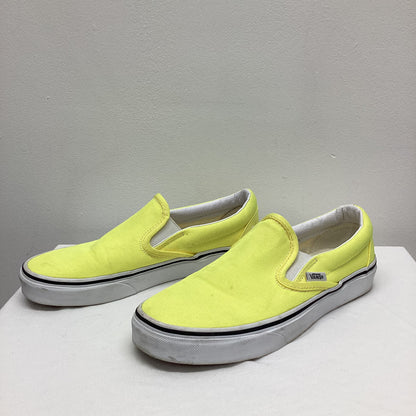 Vans Classic Canvas Slip On Neon Lemon Yellow Trainer Shoes UK 4