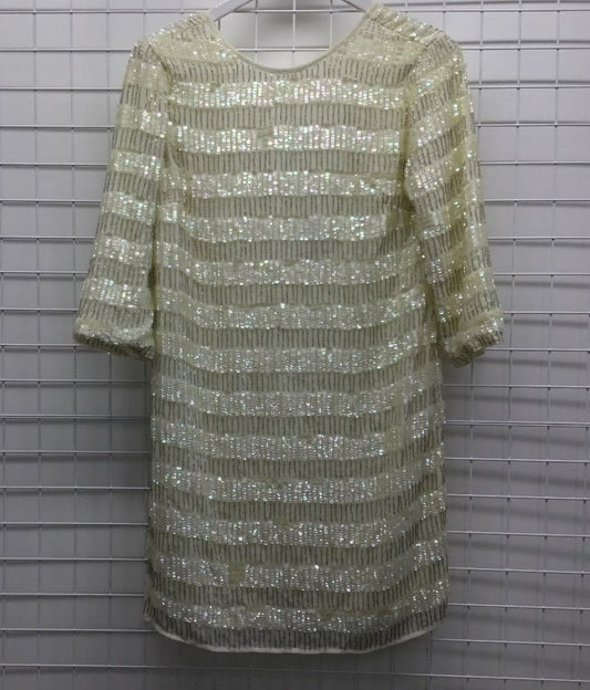 ASOS Sequin Cream Mini Dress (BNWT) (Size 6 UK)