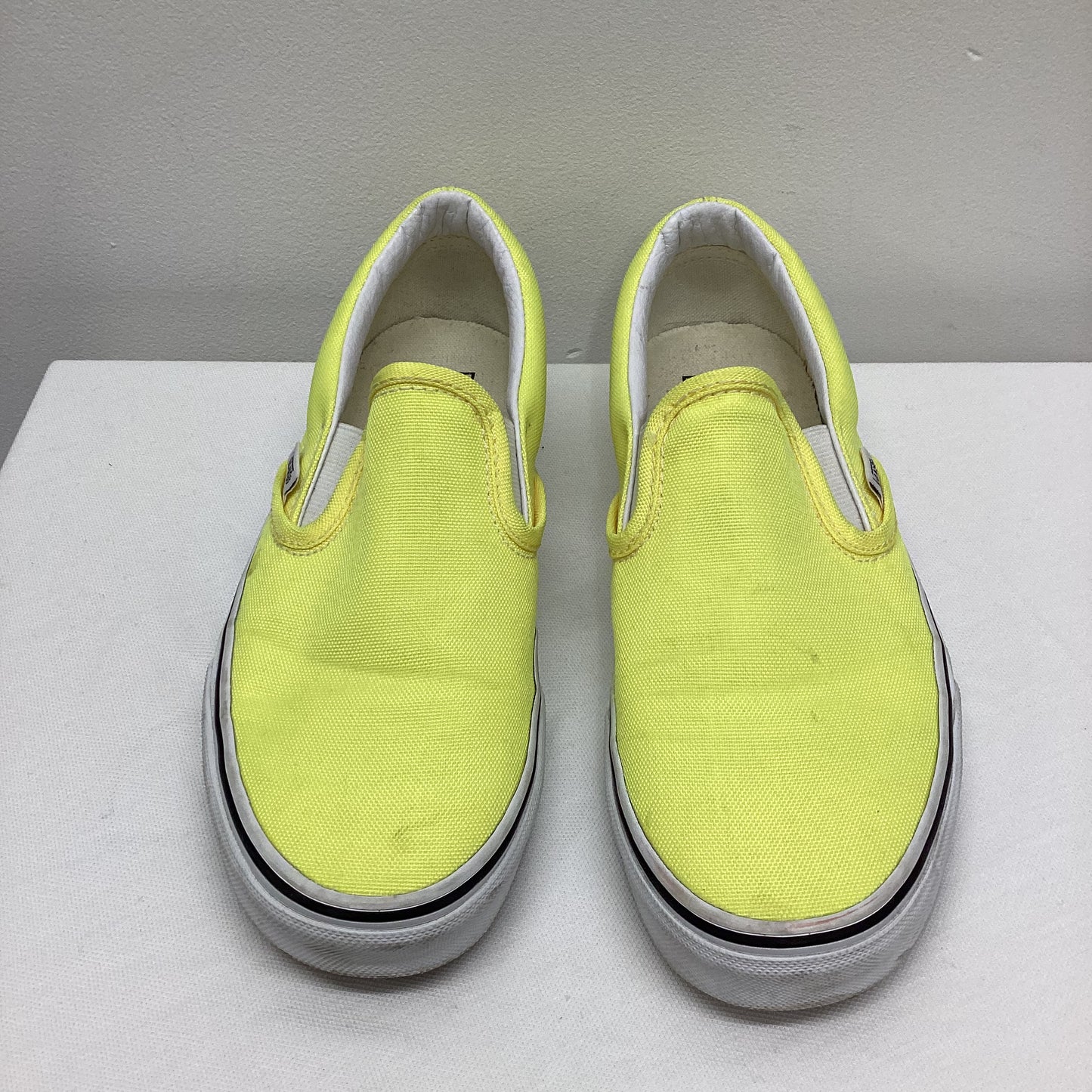 Vans Classic Canvas Slip On Neon Lemon Yellow Trainer Shoes UK 4 EU 36.5